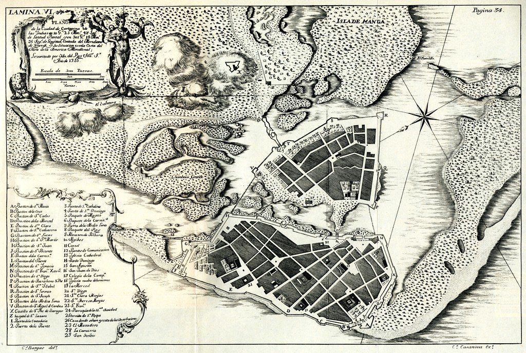 Plano de Cartagena de Indias